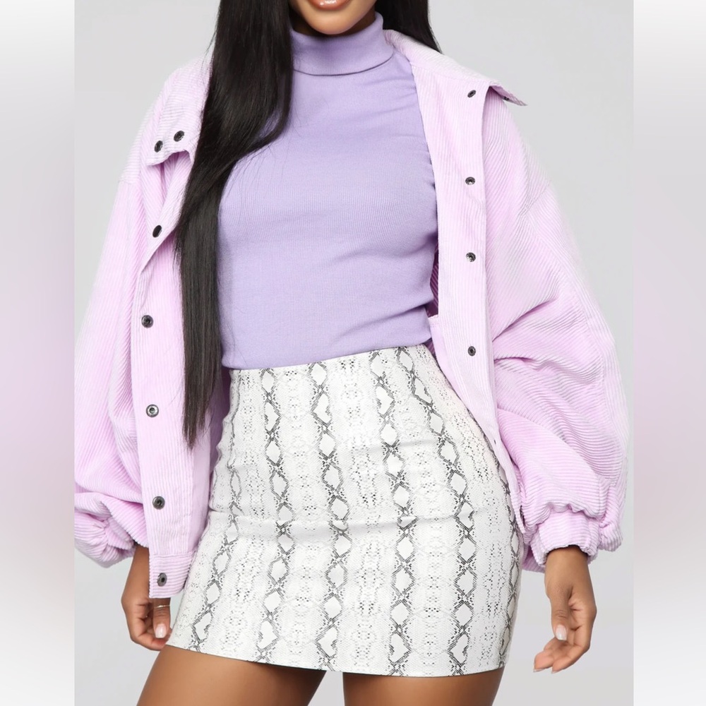 Corduroy Oversized Jacket- Lavendar